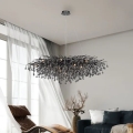 Paul Neuhaus 2031-18 - Lustre suspenso com cabo ICICLE 15xG9/40W/230V 75x150 cm preto