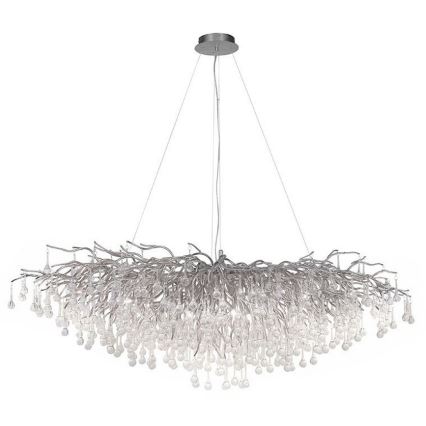 Paul Neuhaus 2031-55 - Candeeiro suspenso ICICLE 15xG9/40W/230V 75x150 cm cromado brilhante