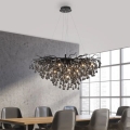 Paul Neuhaus 2192-18 - Lustre suspenso por cabo ICICLE 10xG9/40W/230V 50x100 cm preto