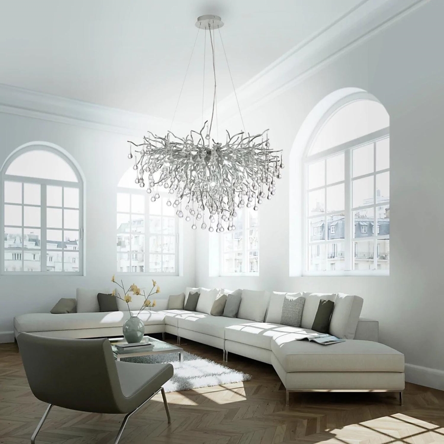 Paul Neuhaus 2192-55 - Candeeiro suspenso ICICLE 10xG9/40W/230V 50x100 cm cromado brilhante