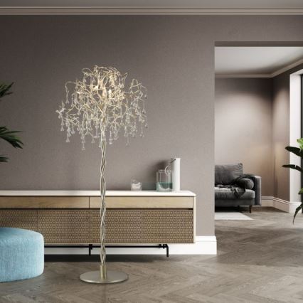 Paul Neuhaus 232-55 - Candeeiro de chão ICICLE 5xG9/40W230V cromado brilhante