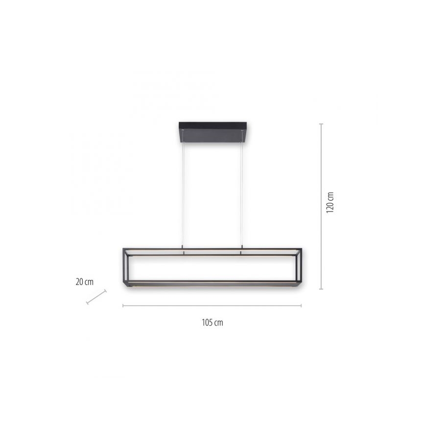 Paul Neuhaus 2441-18 - Candelabro suspenso LED com regulação CONTURA 4xLED/8W/230V
