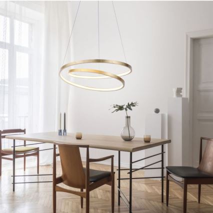 Paul Neuhaus 2472-12 - Candelabro suspenso LED com regulação ROMAN LED/30W/230V dourado