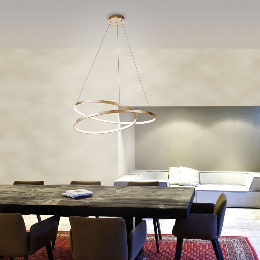 Paul Neuhaus 2472-12 - Candelabro suspenso LED com regulação ROMAN LED/30W/230V dourado