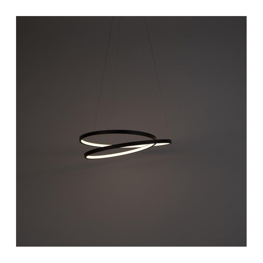 Paul Neuhaus 2472-18 - Candelabro suspenso LED com regulação ROMAN LED/30W/230V preto