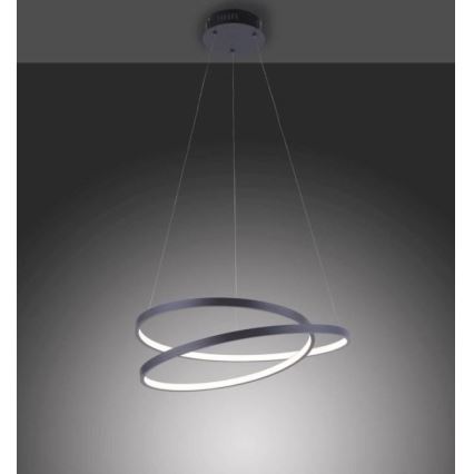 Paul Neuhaus 2472-18 - Candelabro suspenso LED com regulação ROMAN LED/30W/230V preto