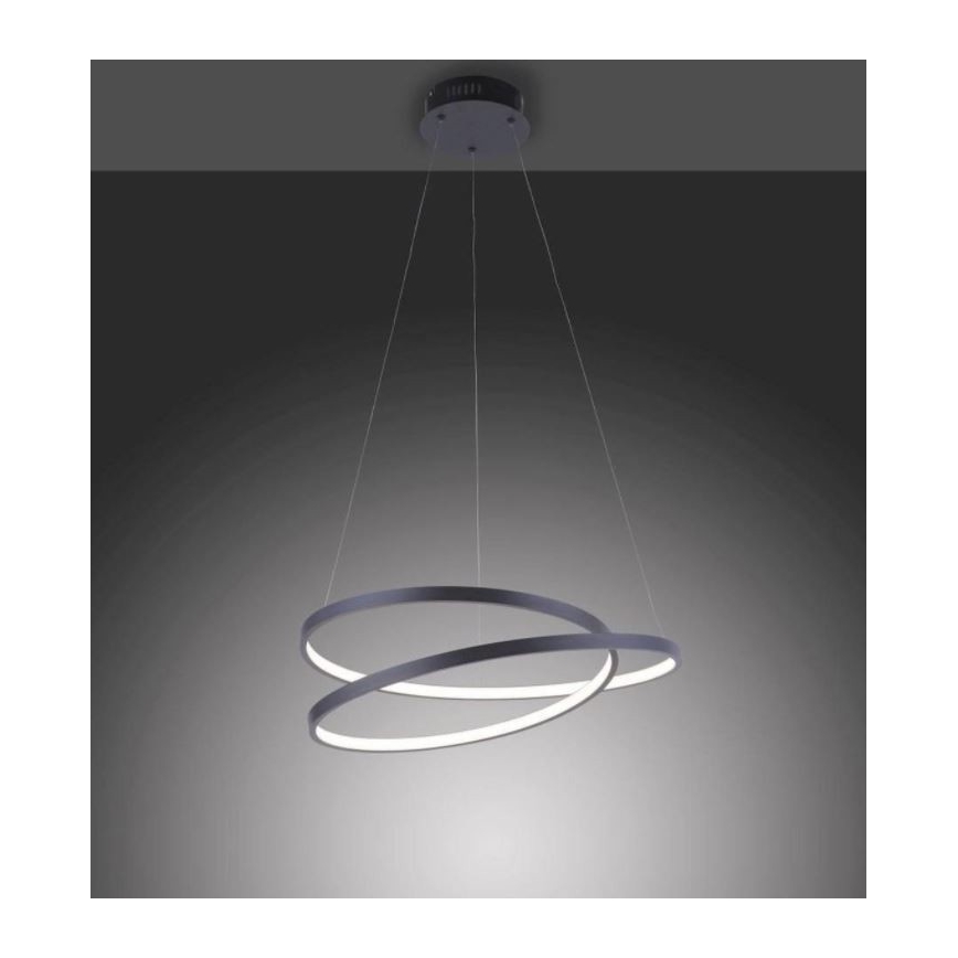 Paul Neuhaus 2472-18 - Candelabro suspenso LED com regulação ROMAN LED/30W/230V preto