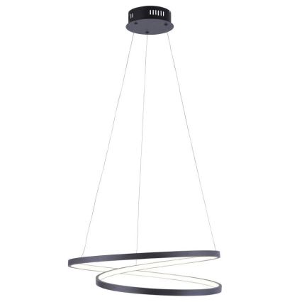 Paul Neuhaus 2472-18 - Candelabro suspenso LED com regulação ROMAN LED/30W/230V preto