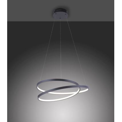 Paul Neuhaus 2472-18 - Candelabro suspenso LED com regulação ROMAN LED/30W/230V preto