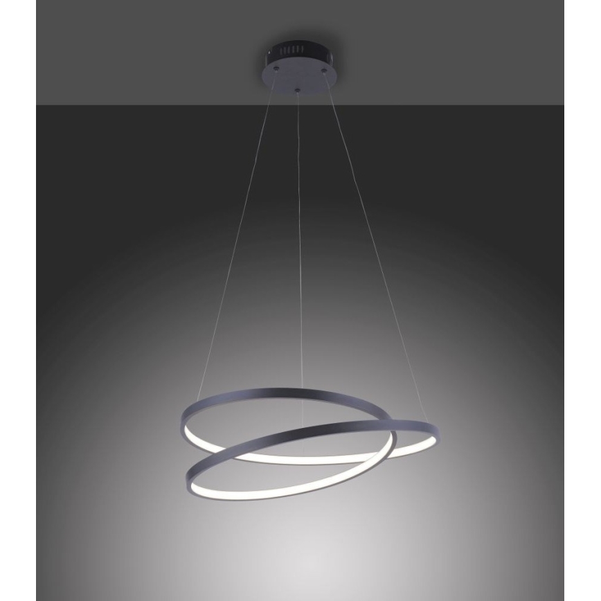 Paul Neuhaus 2472-18 - Candelabro suspenso LED com regulação ROMAN LED/30W/230V preto
