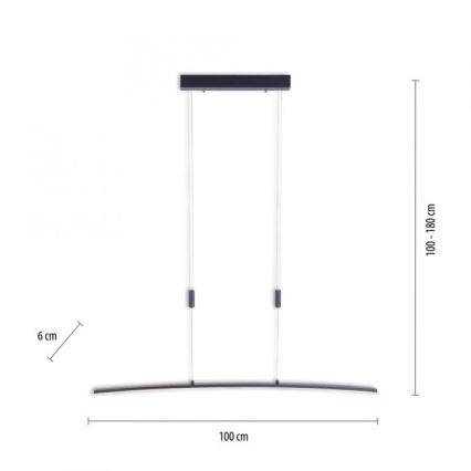 Paul Neuhaus 2530-13 - Candelabro suspenso LED com regulação JANINA LED/27W/230V