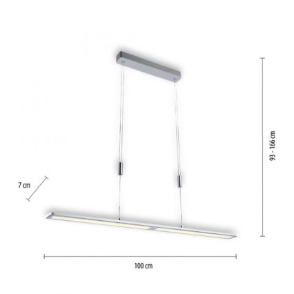 Paul Neuhaus 2565-95 - Candelabro suspenso LED com regulação e sensor LED/35W/230V