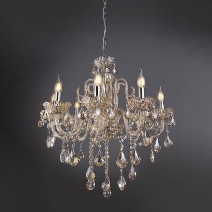 Paul Neuhaus 3081-97 - Candelabro suspenso de cristal GRACIA 8xE14/40W/230V dourado