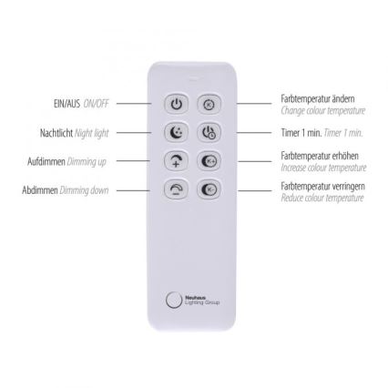 Paul Neuhaus 319-18 - Candeeiro de chão LED com regulação HULA LED/21,5W/230V 2700-5000K + comando