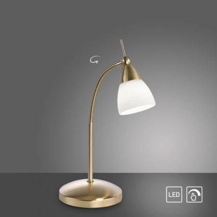 Paul Neuhaus 4001-60 - Candeeiro de mesa táctil LED com regulação PINO 1xG9/3W/230V dourado