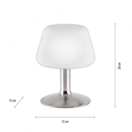 Paul Neuhaus 4078-55 -Candeeiro de mesa LED com regulação TILL 1xG9/3W/230V cromado mate