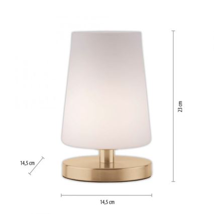 Paul Neuhaus 4146-60 - Candeeiro de mesa táctil LED com regulação SONJA 1xG9/3W/230V latão
