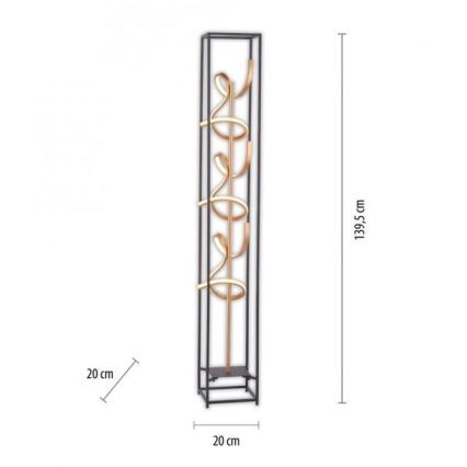 Paul Neuhaus 415-18 - Candeeiro de chão fosco LED SELINA 3xLED/10,2W/230V
