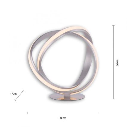 Paul Neuhaus 4531-55 - Candeeiro de mesa LED com regulação MELINDA LED/18W/230V cromado mate