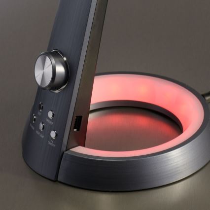 Paul Neuhaus 4591-18 - Candeeiro de mesa LED RGB com regulação BILL LED/5,7W/230V 3000-6500K + LED/1,6W