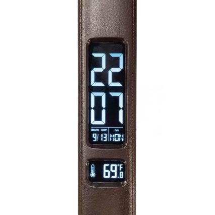 Paul Neuhaus 4595-23 - Lâmpada de mesa tátil LED regulável com carregamento sem fio ADRIANO LED/5W/230V castanha