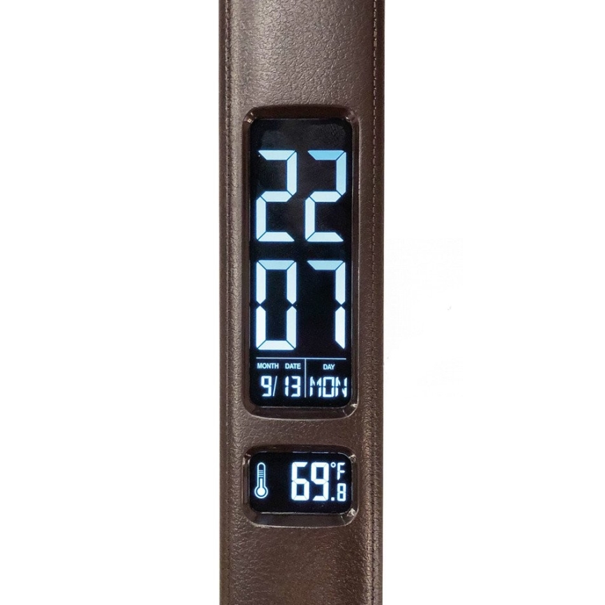 Paul Neuhaus 4595-23 - Lâmpada de mesa tátil LED regulável com carregamento sem fio ADRIANO LED/5W/230V castanha