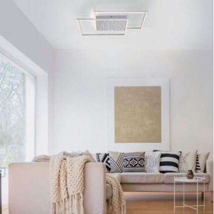 Paul Neuhaus 6024-55 - Candelabro montado à superfície LED com regulação YUKI LED/49W/230V + controlo remoto