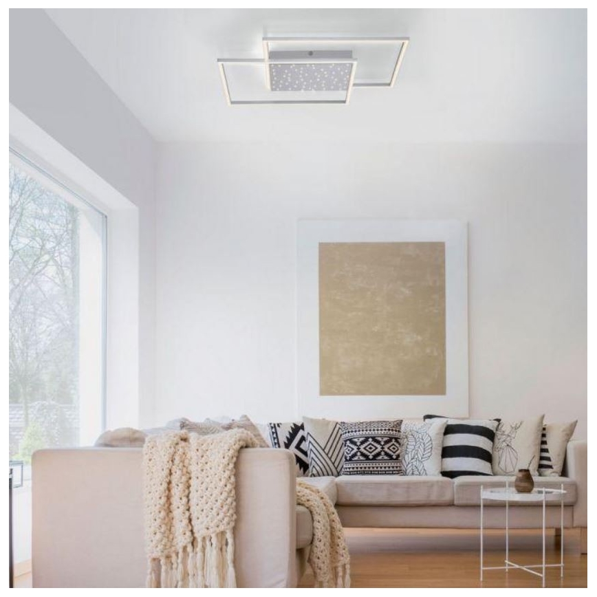 Paul Neuhaus 6024-55 - Candelabro montado à superfície LED com regulação YUKI LED/49W/230V + controlo remoto