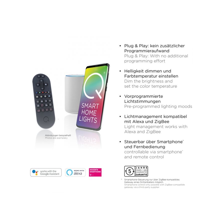 Paul Neuhaus 6071-18 - Luminária de teto LED regulável Q-PIATO LED/35W/230V diâmetro 51 cm 2700-5000K Wi-Fi + controlo remoto