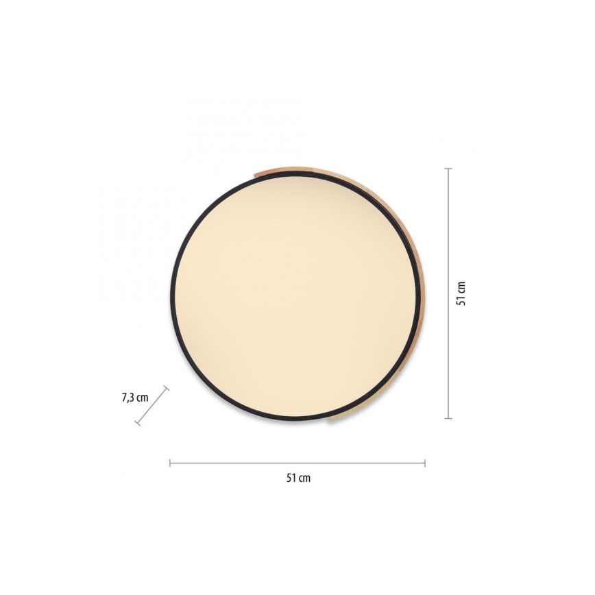 Paul Neuhaus 6071-18 - Luminária de teto LED regulável Q-PIATO LED/35W/230V diâmetro 51 cm 2700-5000K Wi-Fi + controlo remoto