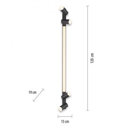 Paul Neuhaus 6121-13 - Foco LED com regulação PURE 4xLED/4W/230V + LED/9W + controlo remoto