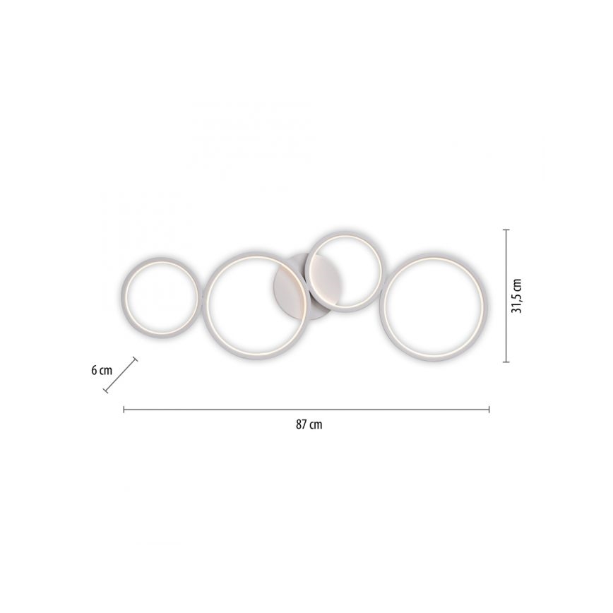 Paul Neuhaus 6183-16 - Iluminação de teto LED com regulação KIRINGE LED/26W/230V