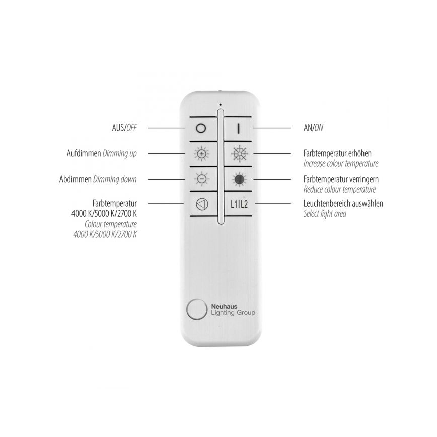 Paul Neuhaus 6233-55 - Iluminação de teto LED com regulação PAAN LED/45,5W/230V 2700-5000K + comando