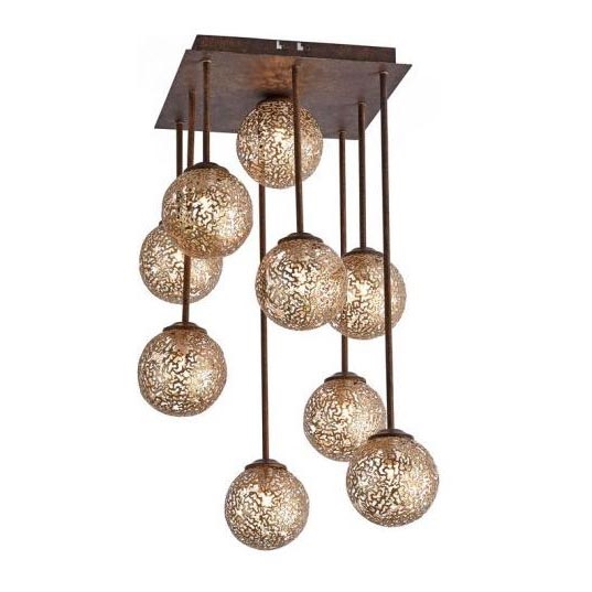 Paul Neuhaus 6238-48 - Candelabro suspenso GRETA 9xG9/40W/230V