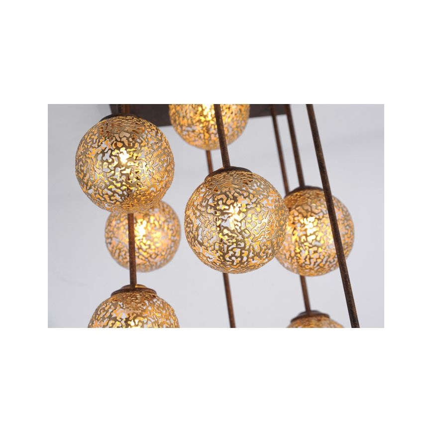 Paul Neuhaus 6238-48 - Candelabro suspenso GRETA 9xG9/40W/230V