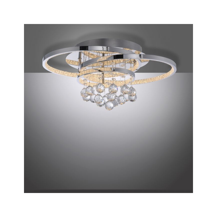 Paul Neuhaus 6267-17 - Iluminação de teto LED com regulação ROTAZO LED/32W/230V diâmetro 45 cm cromado brilhante