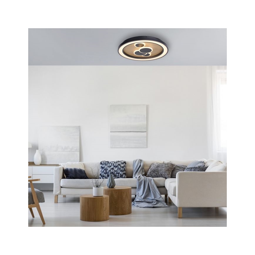 Paul Neuhaus 6284-79 - Iluminação de teto LED ELIZA LED/55,5W/230V diâmetro 60 cm carvalho