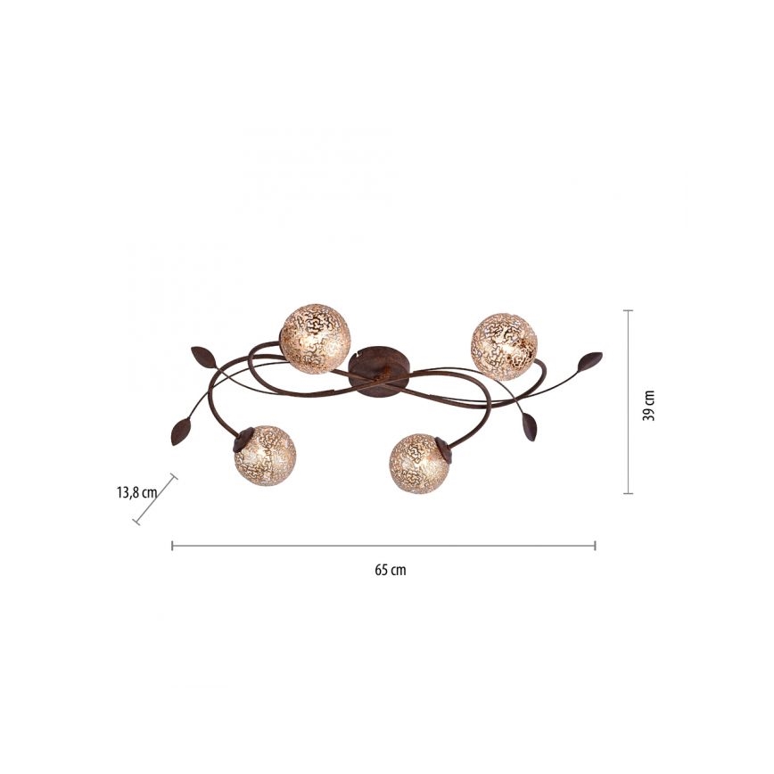Paul Neuhaus 6395-48 - Candelabro integrado GRETA 4xG9/40W/230V