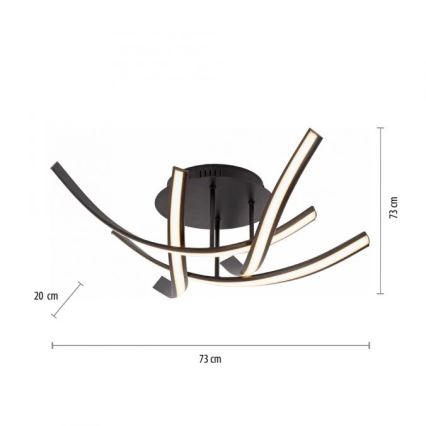 Paul Neuhaus 6474-48 - Candelabro integrado LED com regulação LINDA 4xLED/7W/230V
