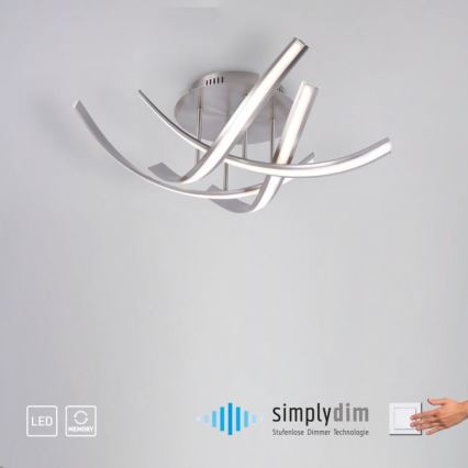 Paul Neuhaus 6474-55 - Candelabro montado à superfície LED com regulação LINDA 4xLED/7W/230V