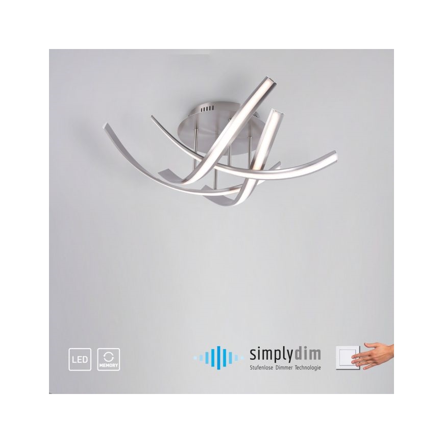 Paul Neuhaus 6474-55 - Candelabro montado à superfície LED com regulação LINDA 4xLED/7W/230V