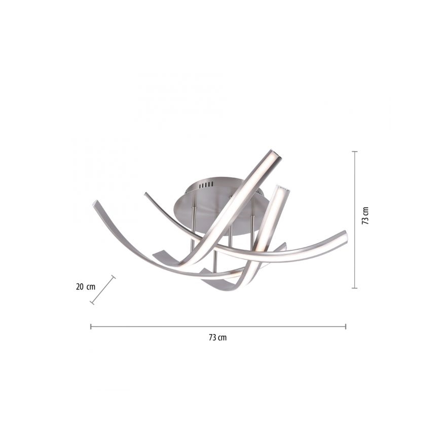 Paul Neuhaus 6474-55 - Candelabro montado à superfície LED com regulação LINDA 4xLED/7W/230V