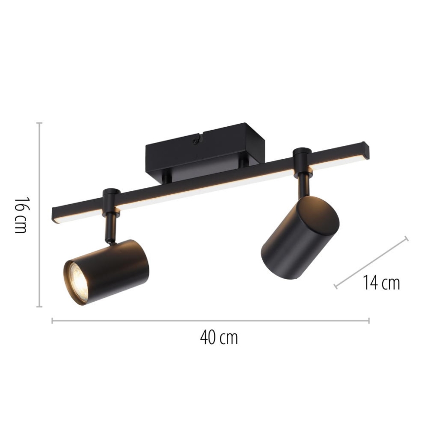 Paul Neuhaus 6524-18 - Foco LED embutido BARIK 2xGU10/4,5W/230V + LED/5W