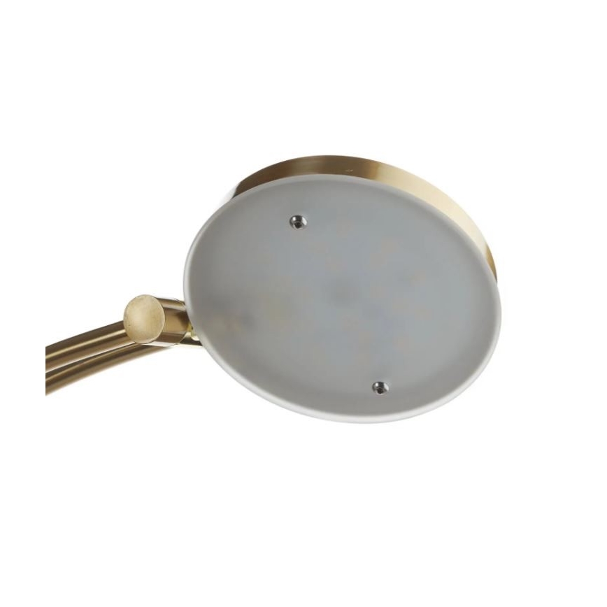 Paul Neuhaus - 655-60 - Candeeiro de chão LED com regulação ALFRED 1xLED/28W/230V+1xLED/4W/230V latão