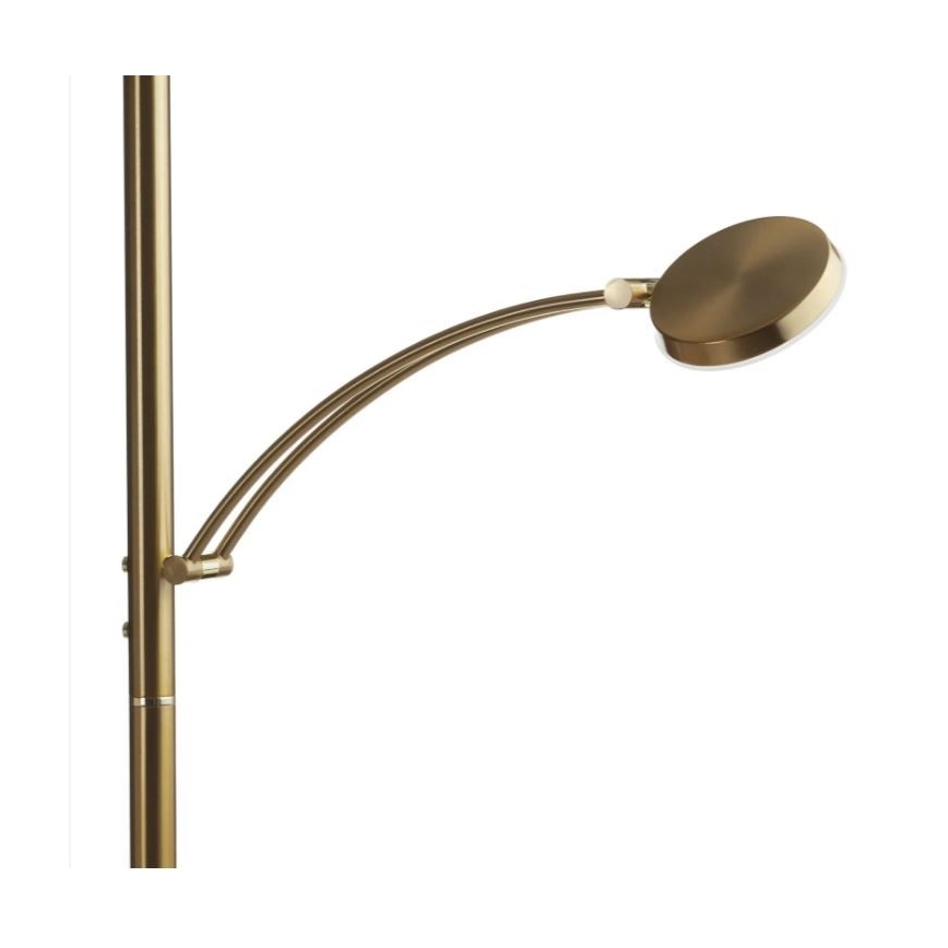 Paul Neuhaus - 655-60 - Candeeiro de chão LED com regulação ALFRED 1xLED/28W/230V+1xLED/4W/230V latão