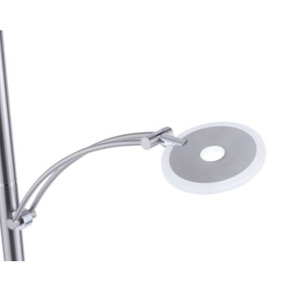 Paul Neuhaus 673-55 - Candeeiro de chão LED com regulação ARTUR 2xLED/21W/230V+1xLED/6W cromado brilhante