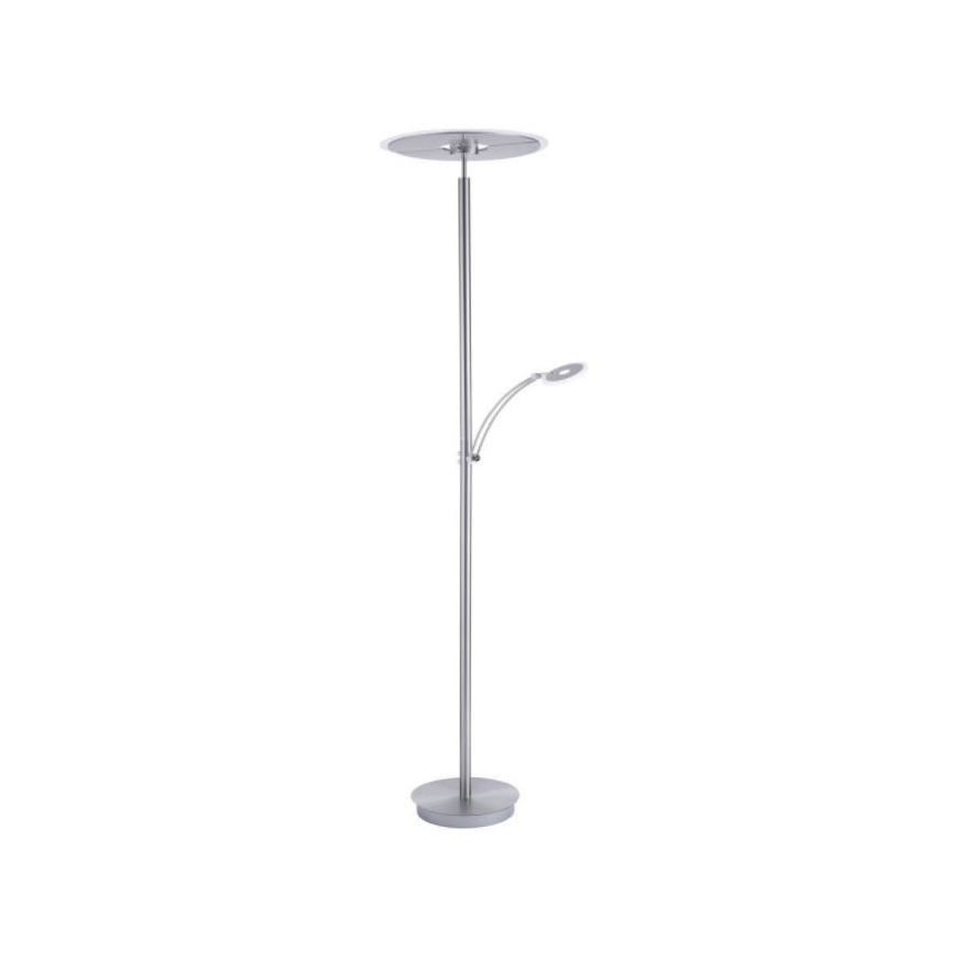 Paul Neuhaus 673-55 - Candeeiro de pé LED regulável ARTUR 2xLED/21W/230V+LED/6W cromado brilhante