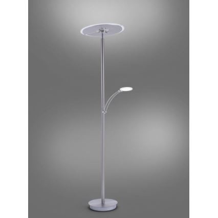 Paul Neuhaus 673-55 - Candeeiro de pé LED regulável ARTUR 2xLED/21W/230V+LED/6W cromado brilhante