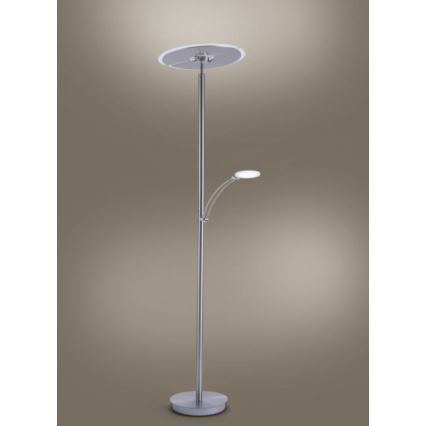Paul Neuhaus 673-55 - Candeeiro de pé LED regulável ARTUR 2xLED/21W/230V+LED/6W cromado brilhante