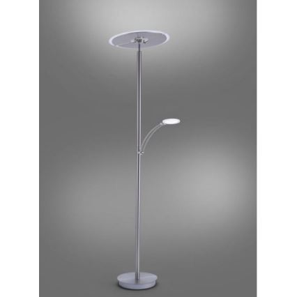 Paul Neuhaus 673-55 - Candeeiro de pé LED regulável ARTUR 2xLED/21W/230V+LED/6W cromado brilhante